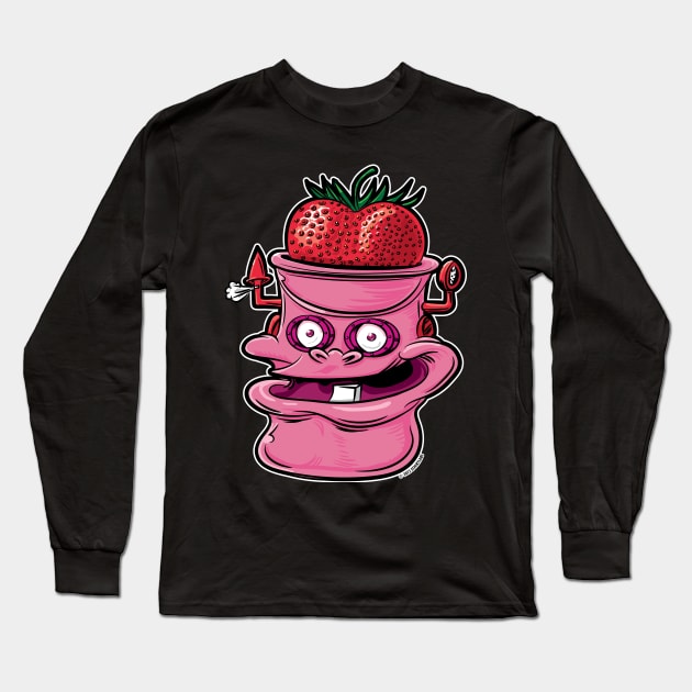 Franken Berry Head Long Sleeve T-Shirt by eShirtLabs